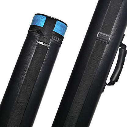 2x2 Hard cue case Oval Pool Cue Billiard Stick Carrying Case - color: A01-Turquoise