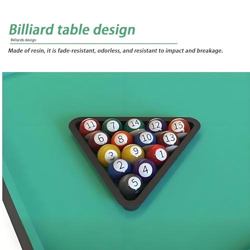55" Foldable Billiard Table for Kids & Adults - Safe Anti-Collision Design, 330 Lbs Load Capacity, Includes Balls, Cues, Chalk & Brush - Portable Wooden Pool Table for Indoor Outdoor Use - size: 47inC