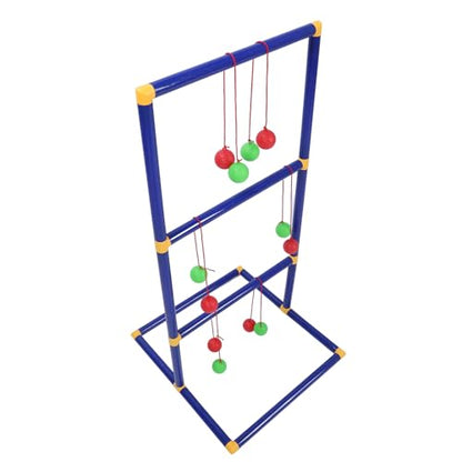 Alomejor Ladder Toss Game Set Fun Interactive Outdoor Ladder Ball Tossing Game for Family Camping, Durable ABS Material