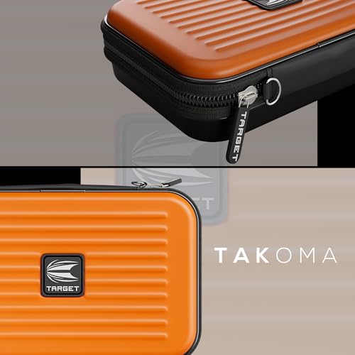 Target Darts Takoma XL Darts Wallet Case, Orange – Holds 6 Darts, Protective EVA Holder with Double Zip Lock Pouches – Professional Dart Accessories - color: Orange