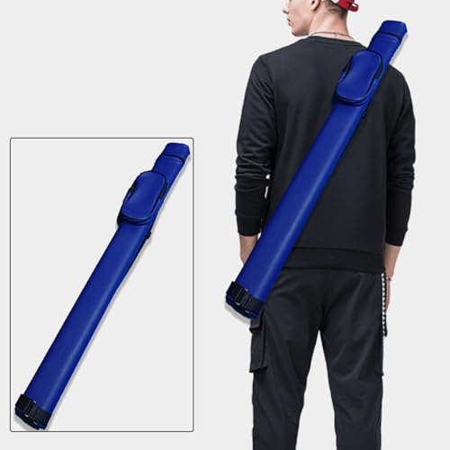 SUPERDIAMOND Hard Pool Cue Case for 58" 2-Piece Cues, Portable Pool Stick Case & Pool Stick Bag for League, Protective Cue Case & Pool Cue Bag, Billiard Cue Cases, 2x2 Pool Cue Case Style - color: Blue