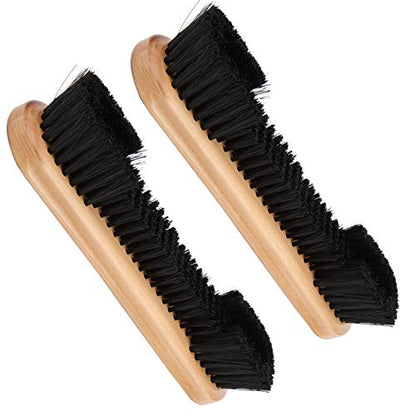 2pcs Rail Brush Pool Snooker Billiard Table Brush, Wooden Billiards Pool Table and Rail Brush Set, Billiard Brush Cleaner Billiard Washing Tools Supplies