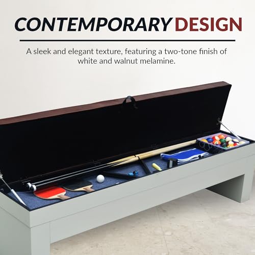 Hathaway Pool Table Combo Set with Benches - color: Walnut
