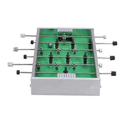 Compact Foosball Table, Tabletop Foosball Game with Aluminum Rods, Mini Football Table for Home Office Party, Portable Table Top Sports Game with Steel Balls for All Ages