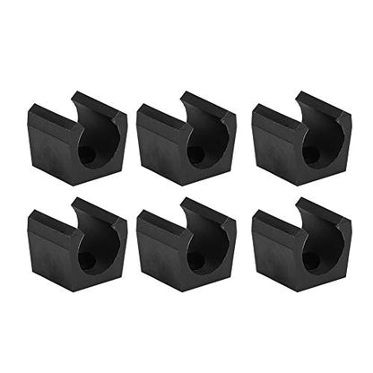 Ejoyous Billiard Pool Holder, 6 Pieces Wall Mount Pool Cue Rack Plastic Billiard Stick Clip Holder Pool Table Accessories for Game Room Pool Bar, Fishing Rod Organizer Carrier for
