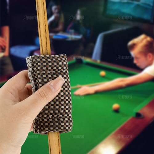 AUEAR, Set of 3 Billiards Pool Table and Rail Brush with Billiard Cue Snooker Cloth Cleaner (Brown Color)