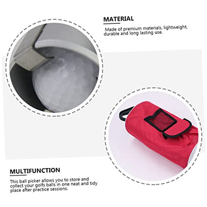 Golf Caddy Ball Picker Grabber Large Capacity Pick-up Storage Bag Easy to Carry and Clean