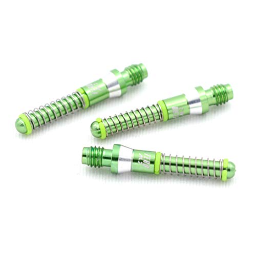 CUESOUL TERO AK7 Aluminum Dart Shafts 25.2mm Built-in Spring Telescopic for Steel Tip Darts and Soft Tip Darts - color: Green