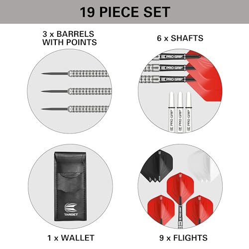 Target Darts Artemis Tungsten Steel Tip Dart Set, 21G/22G/23G/24G/25G/26G | Artemis Original | Artemis K-Flex Integrated Flight & Shaft | Professional Accessories Dart Kit, Dart Wallet Included - size: 26G, style: ARTEMIS ORIGINAL