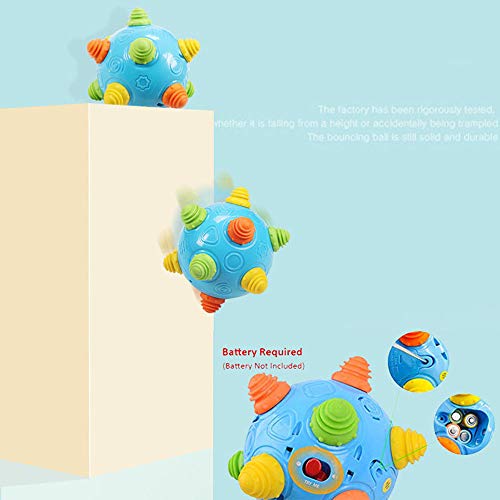 Toddler's Music Dancing Shake Ball - Move, Crawl, Bounce, Sensory Learning for Kids and Babies, Fun Gift for Both Boys and Girls - color: Blue