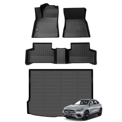 Wailtnb-Mats for Mercedes Benz GLA 2021-2026 Floor Mat Cargo Liner All Weather Floor Liner Car Mat for Mercedes Benz GLA Custom Fit Automotive Full Set Accessories - style: 67|For GLA|2021-2026|Set