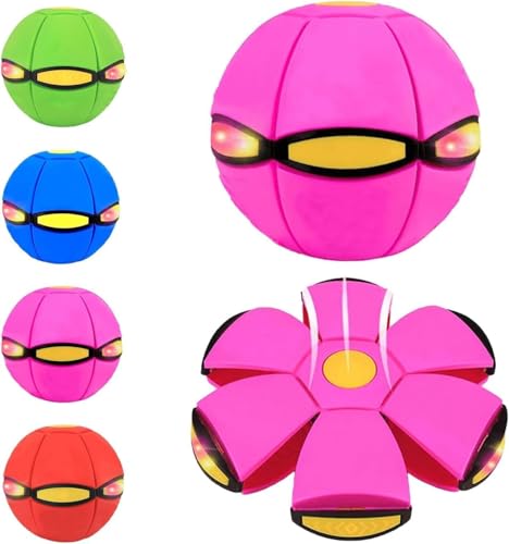 Magic Ball, Magic Metaball, Children Bouncing Ball, Parent-Child Interaction, Dual Form Freely Switchable, with 6 Light for Kid - color: E