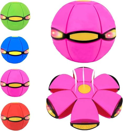 Magic Ball, Magic Metaball, Children Bouncing Ball, Parent-Child Interaction, Dual Form Freely Switchable, with 6 Light for Kid - color: E