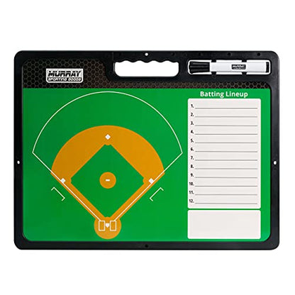 Murray Sporting Goods Premium Coaches Clipboard | Double-Sided Dry Erase Marker Board for Basketball, Baseball, Soccer, Football, Hockey (Marker Included) - style: Baseball