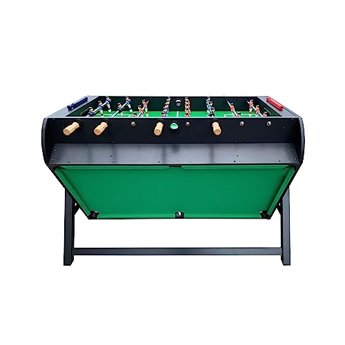 KICK Triplex 55″ Telescopic Rods 3-in-1 Swivel Multi Game Table – Foosball, Pool/Billiards & Air Hockey - color: Black