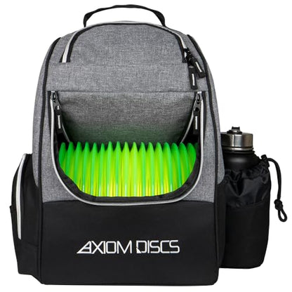 Axiom Discs Shuttle Disc Golf Backpack Bag (Choose Your Style and Color) - color: Heather Gray, style: Without Velcro Side Panel
