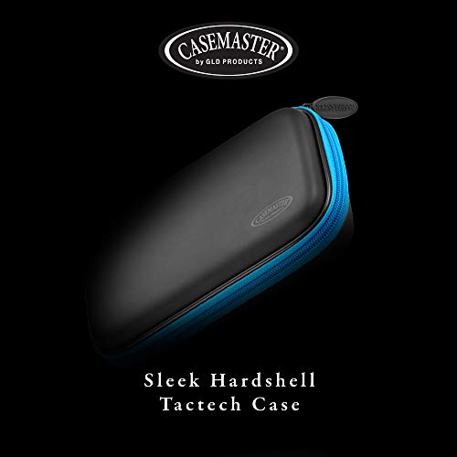 Casemaster Sentinel 6 Dart Case, Holds Extra Accessories, Tips, Shafts and Flights, Compatible with Steel Tip and Soft Tip Darts, Impact & Water Resistant Tactech Shell, Blue Zipper - color: Blue