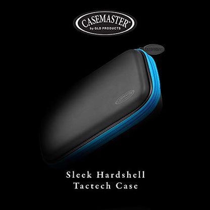 Casemaster Sentinel 6 Dart Case, Holds Extra Accessories, Tips, Shafts and Flights, Compatible with Steel Tip and Soft Tip Darts, Impact & Water Resistant Tactech Shell, Blue Zipper - color: Blue