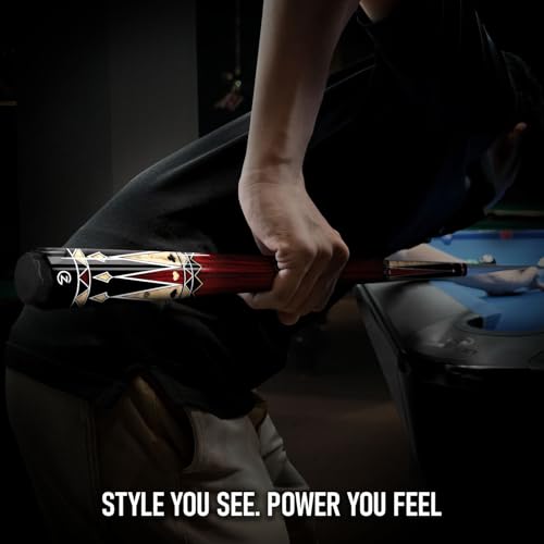 Z LUK Carbon Fiber Pool Cue Stick, Low Deflection Billiard Cue Sticks 12.5mm Tip, Professional Pool Stick for Adults with 3/8-8 Stainless Steel Joint - color: Ruby Ace (Wrapless)