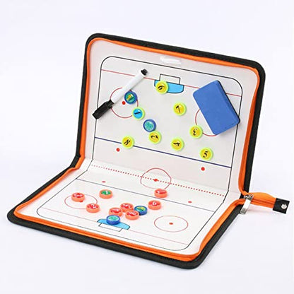 Joyeee Ice Hockey Tactics Board for Kids & Adults, Magnetic Coaching Board, Ice Hockey Equipment for Men, Boys and Ice Hockey Enthusiast, Christmas Ice Hockey Gifts for Men Father - color: #02 Folding Ice Hockey Board
