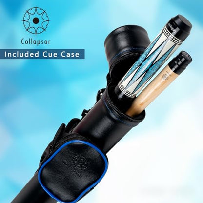 Collapsar CA Pool Stick with 1X1 Hard Case,58" Maple Professional Billiard Cue Stick,19-21 oz Pool Cue Set - color: CA007+Joint Protector+Hard Case, size: 20 ounce