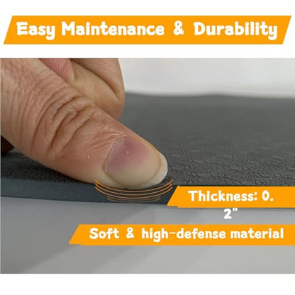 Under Desk Elliptical Equipment Mat, Electric Leg Foot Exerciser Machine Mat while Sitting for Seniors, Anti-slip and Lightweight Ellipse Rubber Matt to Protect Concrete, Hardwood Floors,Carpet - size: Small