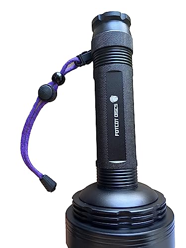 GlowBob Glow in The Dark Midrange Disc Golf Night Light Up Grip PDGA Approved Premium Plastic Recharge Cat Bob Stamp Black Blue Flashlight Combo Packs (GlowBob Black + Jumbo Flashlight)