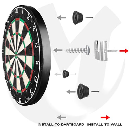 Dartboard Hanger - Wall Mounting Kit with Hooks for Dartboard
