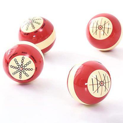 Billiards Cue Ball, Practice Training Artifact, Standard Lines and Dots for American Billiards Eight Balls, 2.3in/57.2mm, 170g, 1 Set, 1 Piece