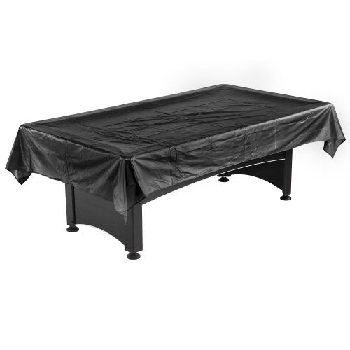 Hathaway 8 Foot Pool Table Cover – Black Leatherette Billiard Table Cover with Cotton Lining and Reinforced Seams – Dust and Spill Protection for Game Room Tables - size: 7-8-Feet