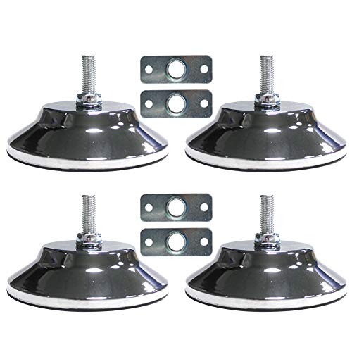 Billiard Table Feet,4 PCS Billiard/Pool Table Leg Levelers, Adjustable Furniture Levelling Feet, Leveling Risers for Football/Soccer Table, Ping Pong Table,5 Inch Metal Game Table Leg Levelers
