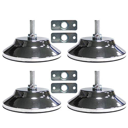 Billiard Table Feet,4 PCS Billiard/Pool Table Leg Levelers, Adjustable Furniture Levelling Feet, Leveling Risers for Football/Soccer Table, Ping Pong Table,5 Inch Metal Game Table Leg Levelers