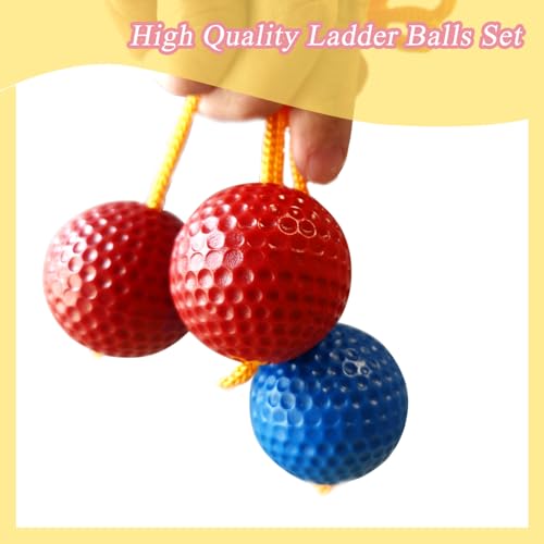 20 Packs Ladder Balls with Bags, 5 Pack x 4 Colors Ladder Replacement Ball for Garden Outdoor Throwing Game (Orange Blue Red Green, Each 5pcs)