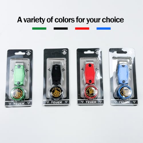 TAOM Pool Chalk Holder Round Shaped Practical Tool Billiards Accessories Magnetic Mini Chalk Tip Case Container Round Box Billiards - color: 3-Metal-Red and Clip