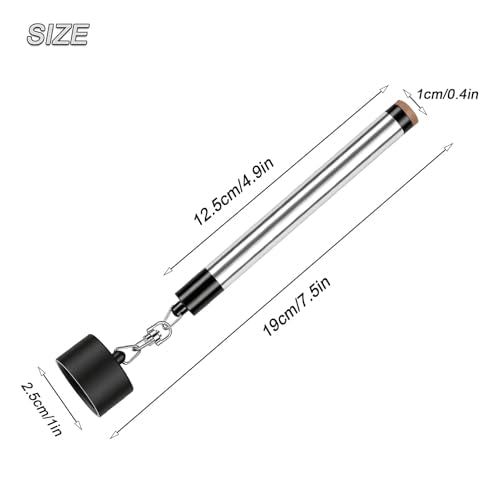 LAKE OF FIRE Pool Cue Chalk Holder – 2-in-1 Billiard Accessory with Pool Chalk Holder & Cue Tip Tool - color: Silver, style: Round