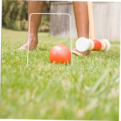8pcs Croquet Wickets for Outdoor Lawn Games Quick Installation and Portable Design Construction for Croquet Gateball and Soccer Fun