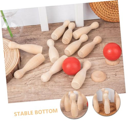 Abaodam 2Sets Bowling for Miniature Bowling Game for Fun Develop Motor Skills Concentration Parent Interactive Activity for Home