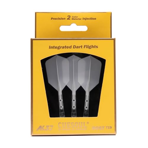 CUESOUL ROST T19 Integrated Dart Shaft and Flight Slim Shape M Size 28mm - color: White