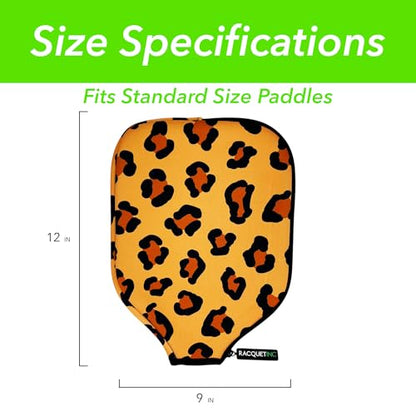 Racquet Inc Tennis Gifts Pickleball Paddle Cover Sleeve – Universal Fit for Standard Paddles, Neoprene Protective Case with Zipper, Pickleball Paddle Cover, Gift for Pickleball Players - color: Wild Roar
