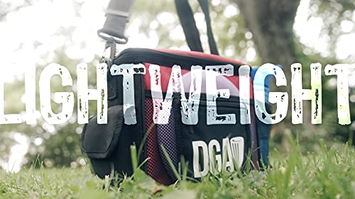 DGA Starter Disc Golf Bag (Black), 5 Pocket Disc Golf Starter Bag holds 8 to 10 Discs