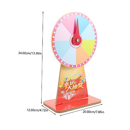 Roulette Wheel Game for Parties Rotating Tabletop Raffle Wheel Plastic Carnival Game Props Style Fun for Adults and Boys and Girls