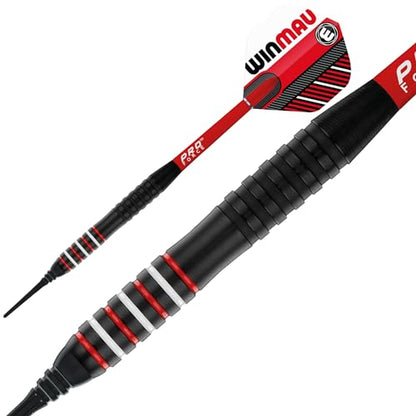 WINMAU Rookie Blue Softip (Plastic Tips) Brass Darts Set | Single or Multi Sets | Includes Flights and Shafts (Stems) | Exclusive Darts Booklet | Blue, Red and Green | - color: Red