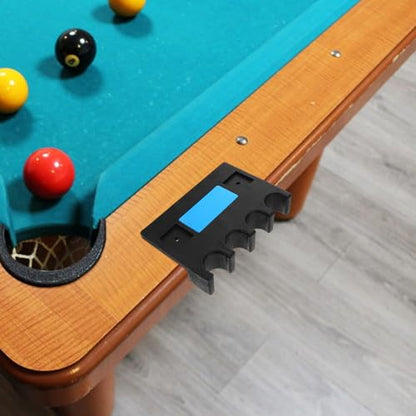 Cabilock 2pcs Wall Mounted Pool Cue Rack Holder with 4-hole Weighted Design and Non-slip Pads, Billiards Accessories Organizer for Game Rooms and Professional Pool Table Storage