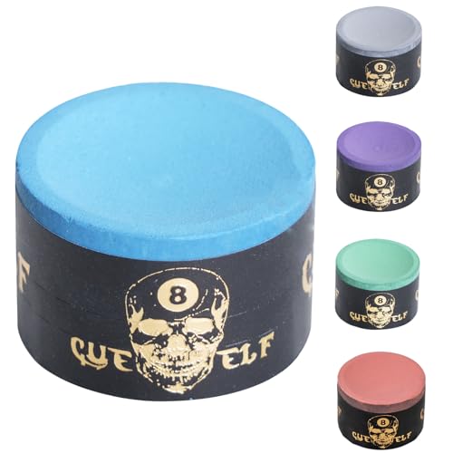 CUEELF Pool Chalk Premium Pool Cue Chalk Billiard Pool Stick Chalk Billiards Chalk-Blue,Green,Pink,Purple or Grey - color: Blue