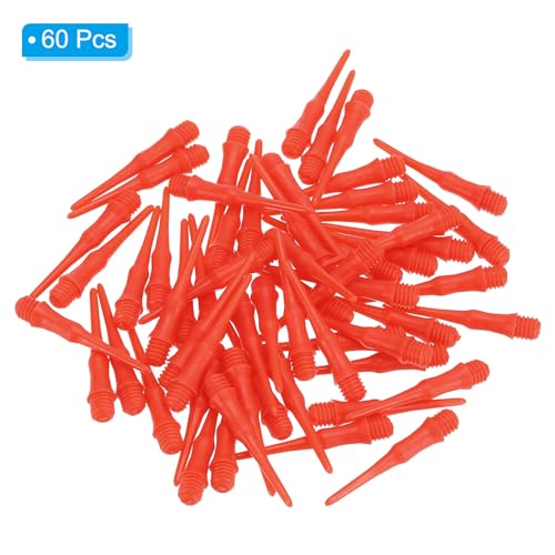 PATIKIL Plastic Dart Tips 2BA Thread, Soft Dart Tip Replacement Dart Accessories - color: Red