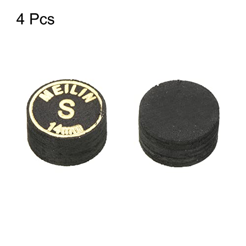 PATIKIL Pool Cue Tips Multiple Layer Pool Billiard Cue Tips Laminated Glue-on Snooker Stick Tip Billiard Accessories - size: 14mm, style: Soft