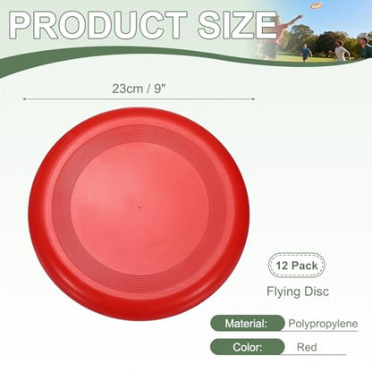 Soft Flying Disc, Sports Flying Discs All Ages Outdoor Flying Disc Training Playing Lightweight Durable - color: Red