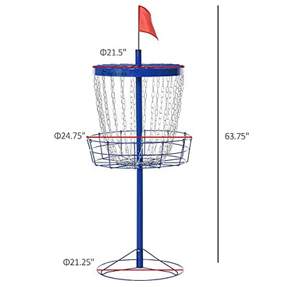 Soozier Portable Disc Golf Basket Target with 24-Chain, Travel Bag