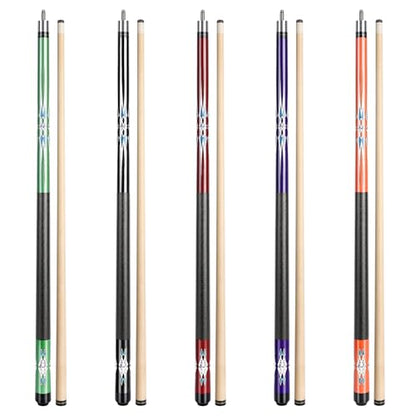 LOTKEY Pool Cue Sticks for Adults,Super Straightened Up 58'' 18 19 20 21oz Billiard Cues Canadian Maple Tacos De Billar Profesional Set of 4/3/2/1 House Bar Pool Que Table Beginner Pool Queue - color: 5 Pieces