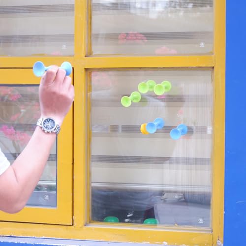 Sucker Darts Throwing Game Set, Silicone Suction Cup Toys - color: Blue+green
